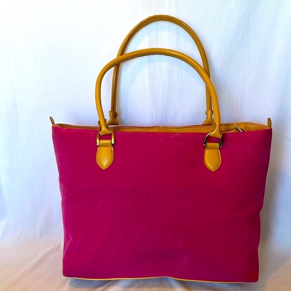 PEGASUS WEEKENDER TRAVEL BAG PINK SUEDE - Picture 2 of 10